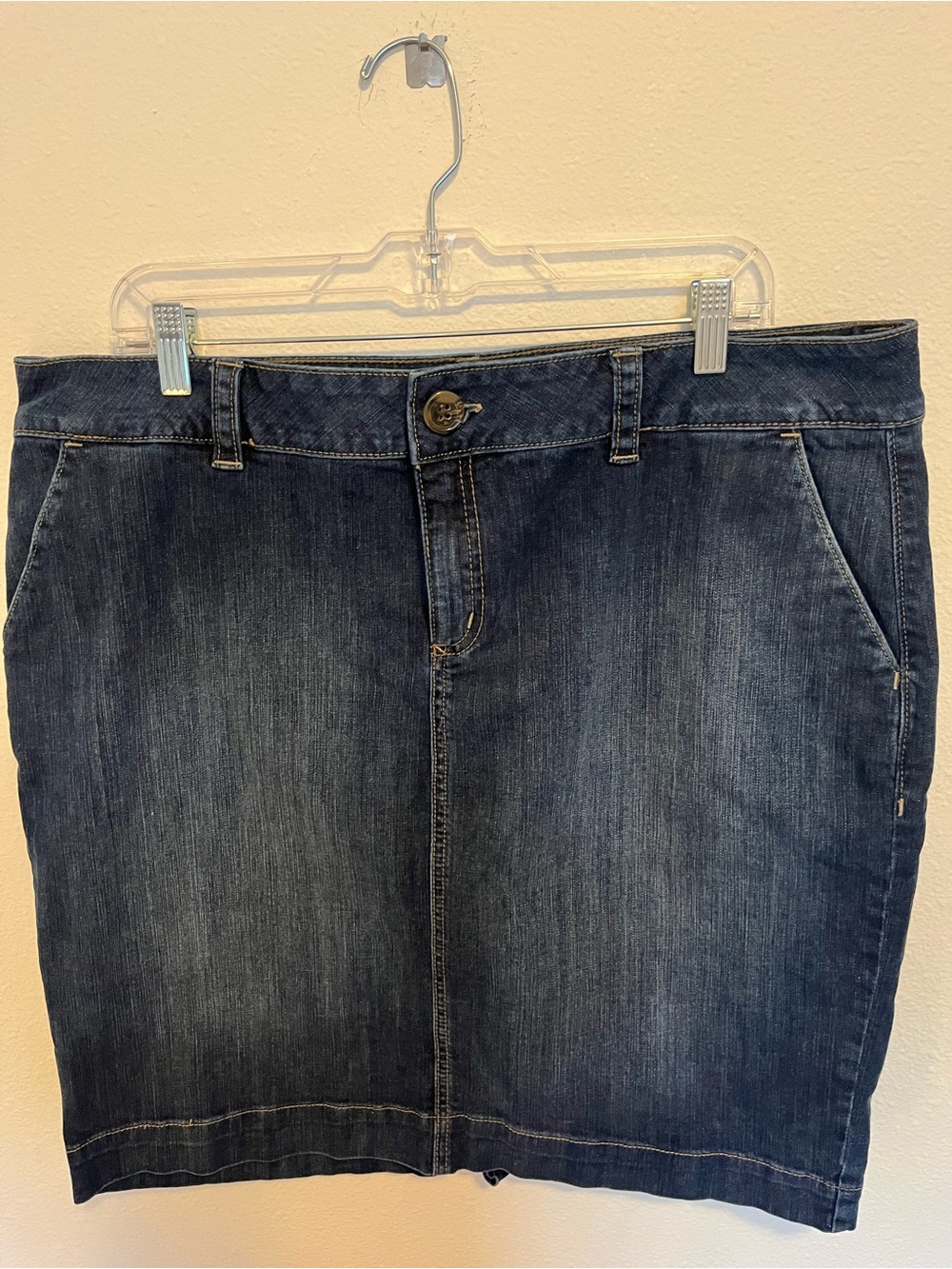 Merona Dark Blue Denim Skirt - Straight Cut